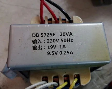 

Wuxi SEG custom loadometer power transformer EI5725-15VA 220V/19V1A+9.5V0.25A