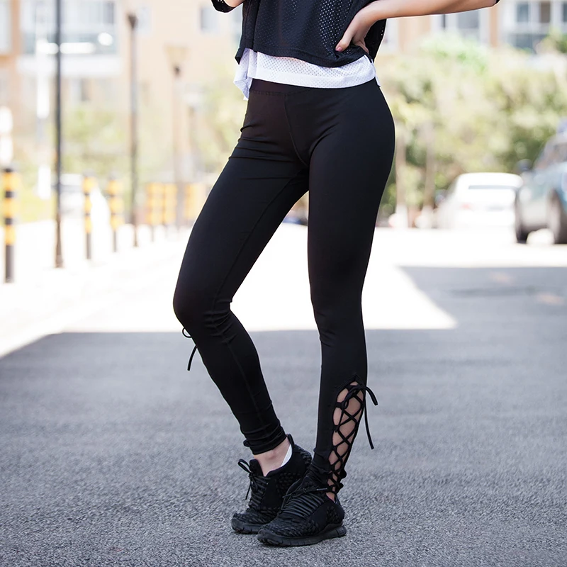CHU YOGA 2018 Women High Waisted Fitness Yoga Pants Sport Leggings Running Cross Tights Gym Hollow Slim Sport Dance Pants P1602