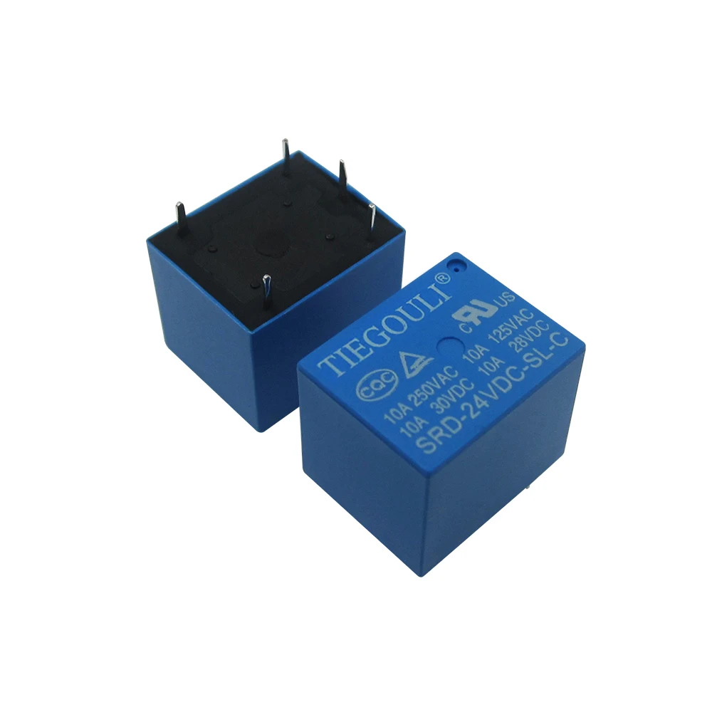 50 قطعة/الوحدة تتابع SRD-05VDC-SL-C SRD-12VDC-SL-C SRD-24VDC-SL-C 5V 12V 24V 10A 250VAC 5PIN عالية الجودة