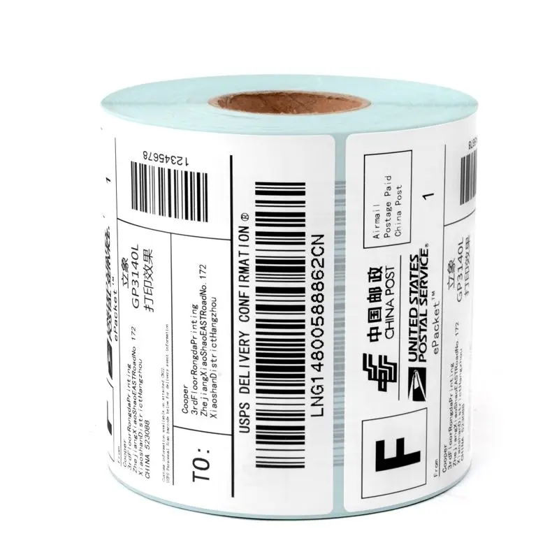 Three defense thermosensitive label paper Self adhesive thermal label paper thermal print paper 30x20mm-100x150mm full roller