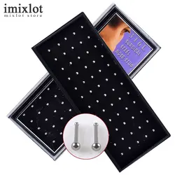 60Pcs/Set Stainless Steel Ball Bead Piercing Nose Ring Bulk Bone Straight Stud Piercings Ring For Women Body Jewelry пирсинг