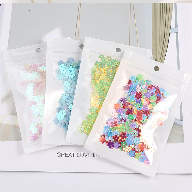 10g/ Pack 7 mm 5-petal flower-shaped loose sequins wedding confetti DIY sewing nail art party decoration accessories