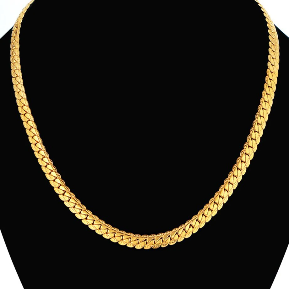 Brand Gold Color fashion Golden Snake Chain Necklace 2020 Chain Men Punk Jewelry Wholesale Gold Chains for Women Kpop Collares