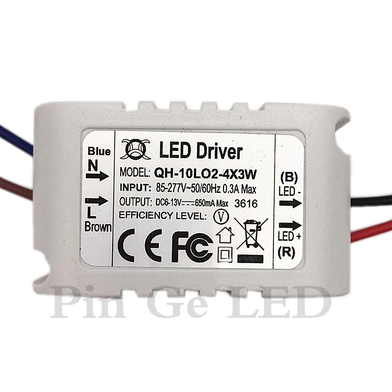 5 Pieces Isolation 10W AC85-277V LED Driver 2-4x3W 600mA DC6-13V LED Power Supply Constant Current Ceiling Lamp