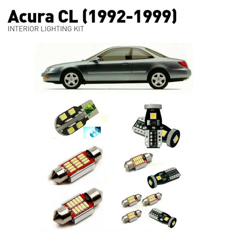 

Светодиодные внутренние фары для Acura CL 1992-1999, 11 шт., светодиодные фары для автомобилей, комплект освещения, автомобильные лампы Canbus