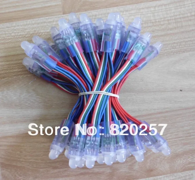 

DHL EMS Free shipping 200pcs lot 12mm led pixel module IP66 DC5V input 0.3W RGB color changing