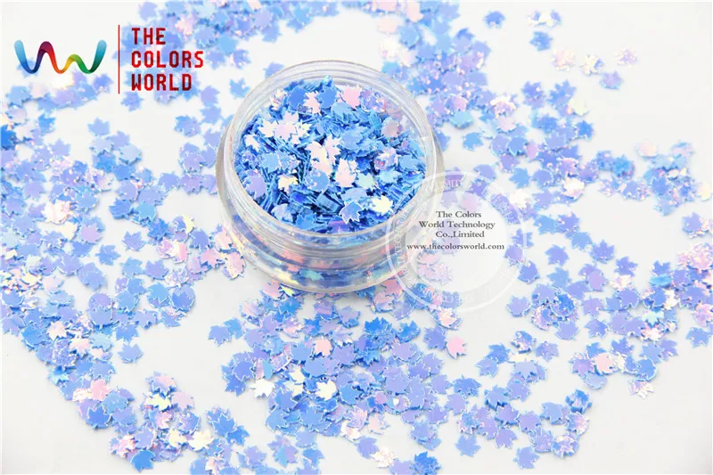 SFY04-9  Amazing Glitter Sequins Maple leaf shaped 4mm Size sequins  for nail Art or DIY decoration