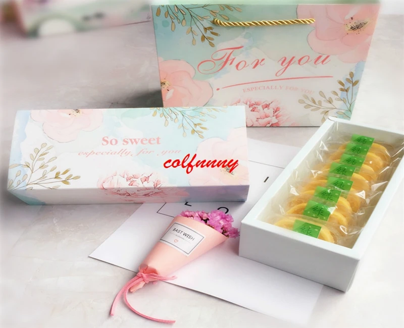 300pcs Big Gift box Wedding Gift Box for Guest Food Carton Paper Box Mooncake Cookie Chocolate Cake Packaging Boxes F052303