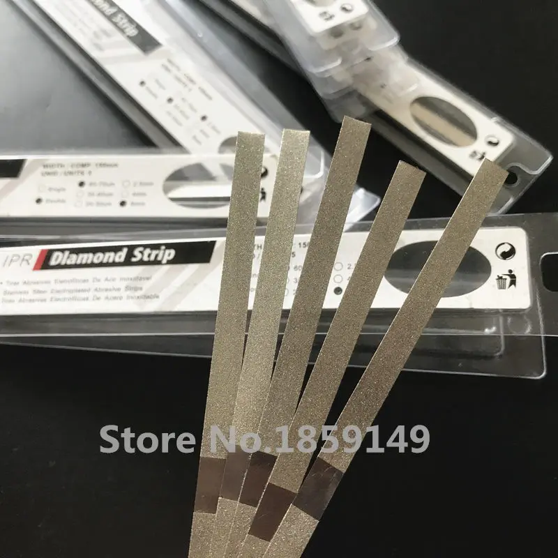 5 Pcs/set Dental Polishing 20-30um ( 2.5mm/4mm/6mm Width ) Stainless Steel IPR Diamond Abrasive Strips  (Single / Double Side)