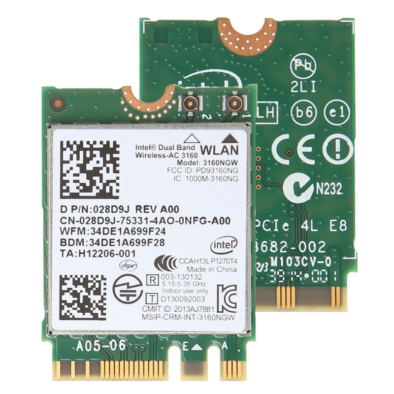 Intel sem fio-ac 3160 3160ngw dual band bluetooth 4.0 ngff placa wi-fi para dell