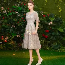 V-Neck Short Cocktail Dress Plus Size #5