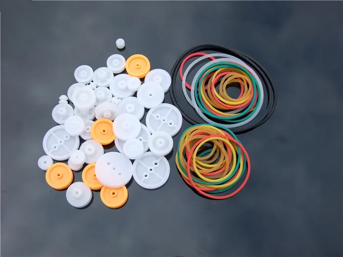 K016B Lot of DIY Plastic Belt Wheel Sets With Drive Belt Pulley Model Fitting  Sell At A Loss USA Belarus Ukraine