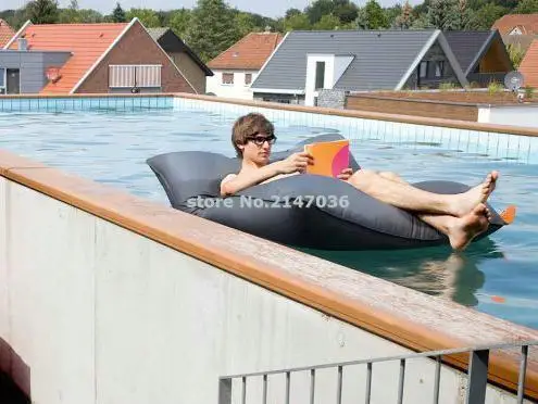 

Extra large floating bean bag , Giant pool side beanbag chair on the water , black float bean cushion