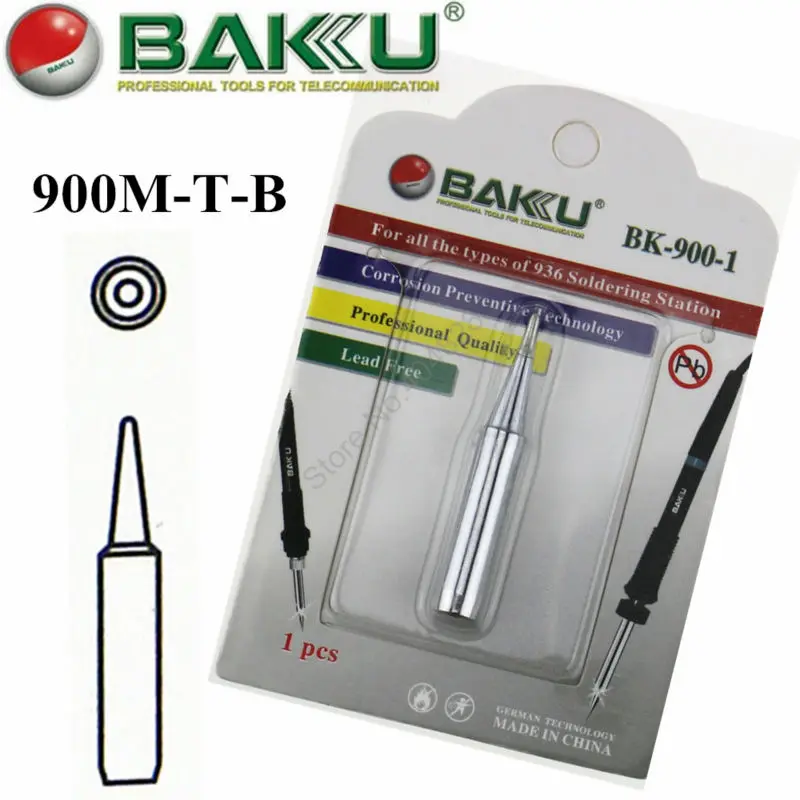 900M-T-B 900M-T-I 900M-T-D Original BAKU Soldering Station Tips. All Silver Color