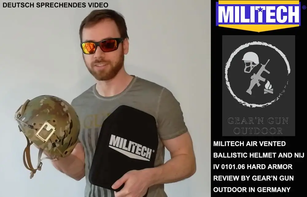 Testing Video--Militech Airframe H-Nape Liner Ballistic Helmet's Evaluation