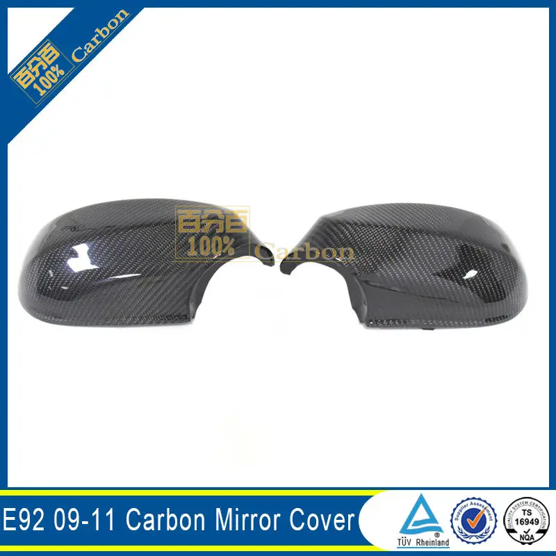 Factory direct sell real carbon fiber mirror cover replacement rearview cover for BMW E92 LCI