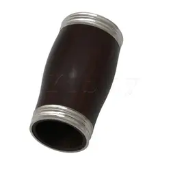 Yibuy w/Metal Ring Black Bb Ebony Wood Clarinet Barrel 60mm Length