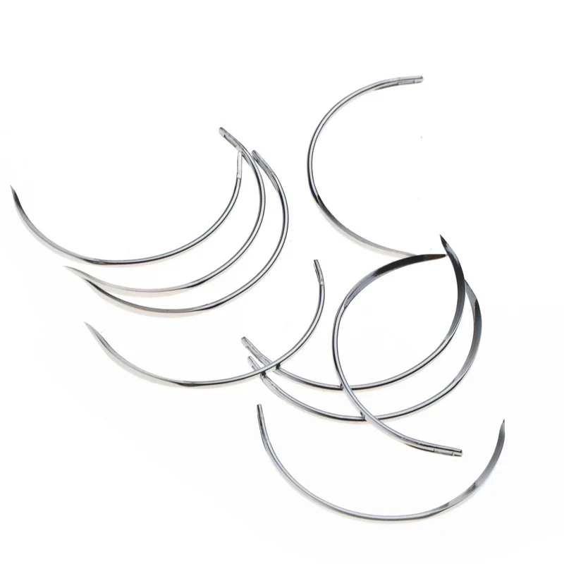 10 Pcs Farm Tool Veterinary Suture Needle Pig Cattle Sheep Poultry Beast with Suture Needle Surgical Needle Livestock Tools