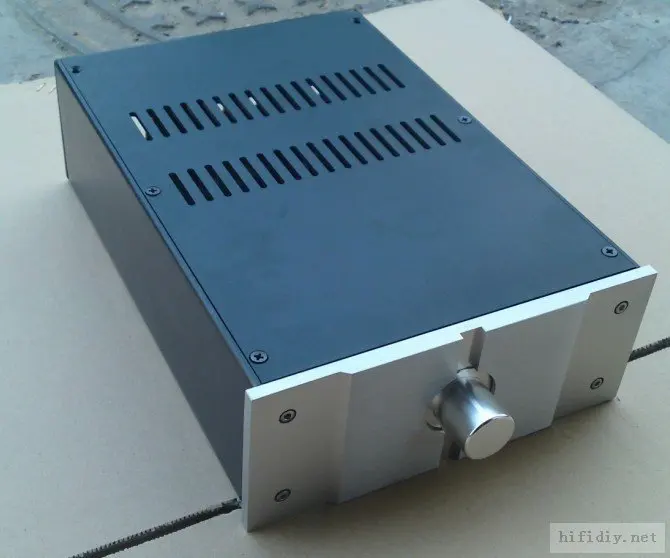 jc229 تمرير لوحة كاملة الألومنيوم مكبر للصوت الهيكل حالة السلطة أمبير DIY مربع