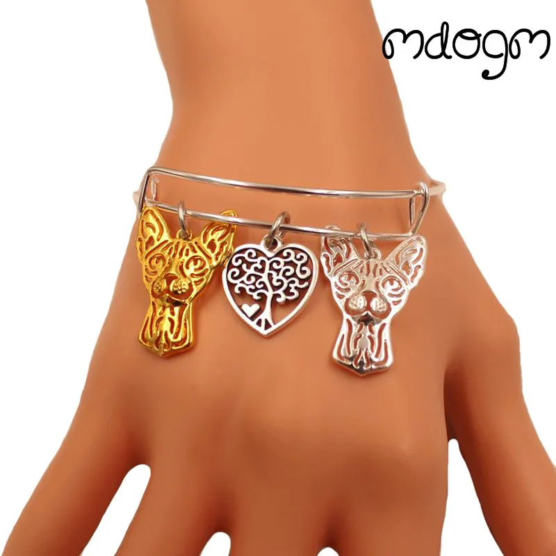 Sphynx Cat Bracelet Bangles Tree Of Life Love Alloy Metal Women Female Girls Jewelry Gift