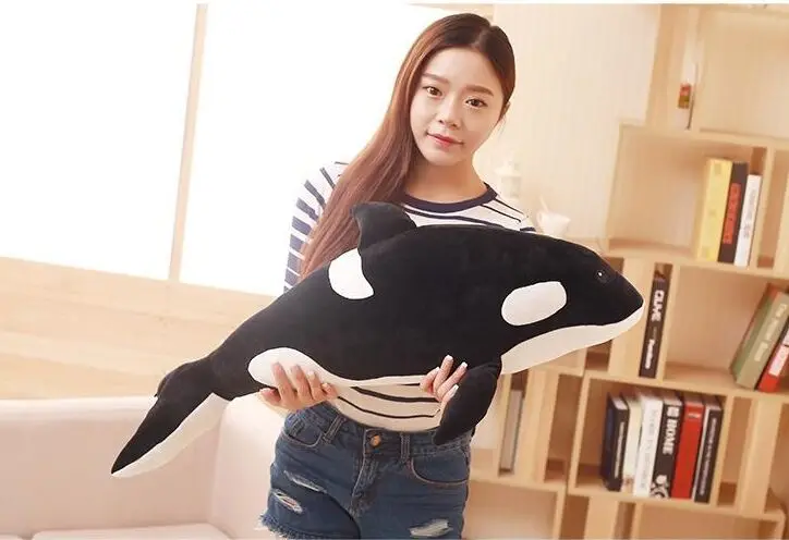 about 80cm killer whale plush toy soft throw pillow Christmas gift w0555