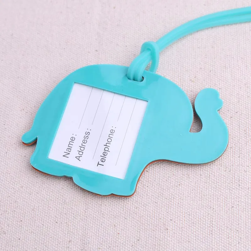 300pcs/Lot+Elephant Rubber Luggage Tag Wedding Baby Shower Favor+FREE SHIPPING