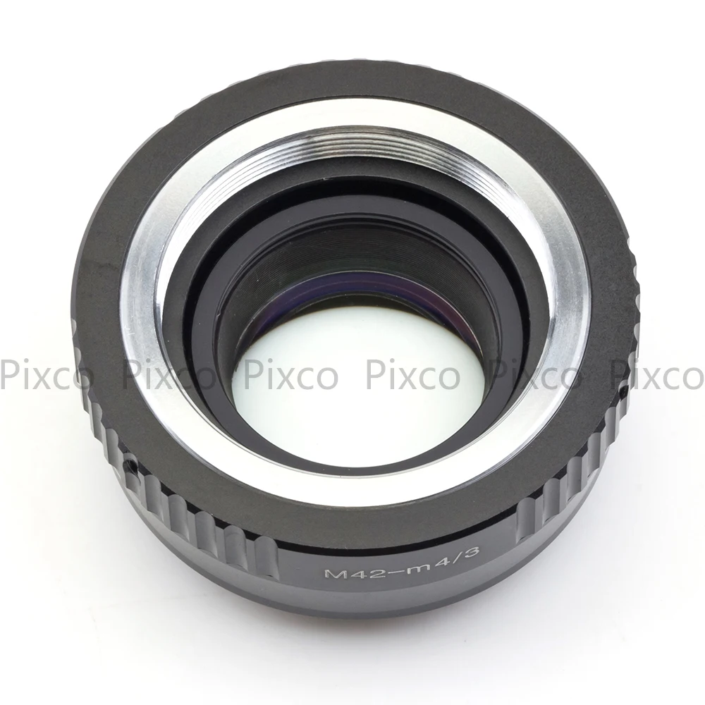 Pixco Speed Booster Focal Reducer Lens Mount Adapter Ring for M42 Screw to Micro 43 Camera G110 G100 G95 E-M1III E-M10IV E-PL7