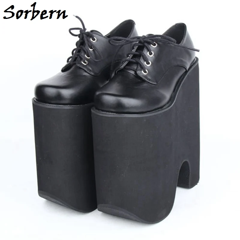 Sorbern High Heels Platform Pumps Spring Designer Brand Custom Color High Quality Women Shoes Round Toe Size 8 Ladies Pumps