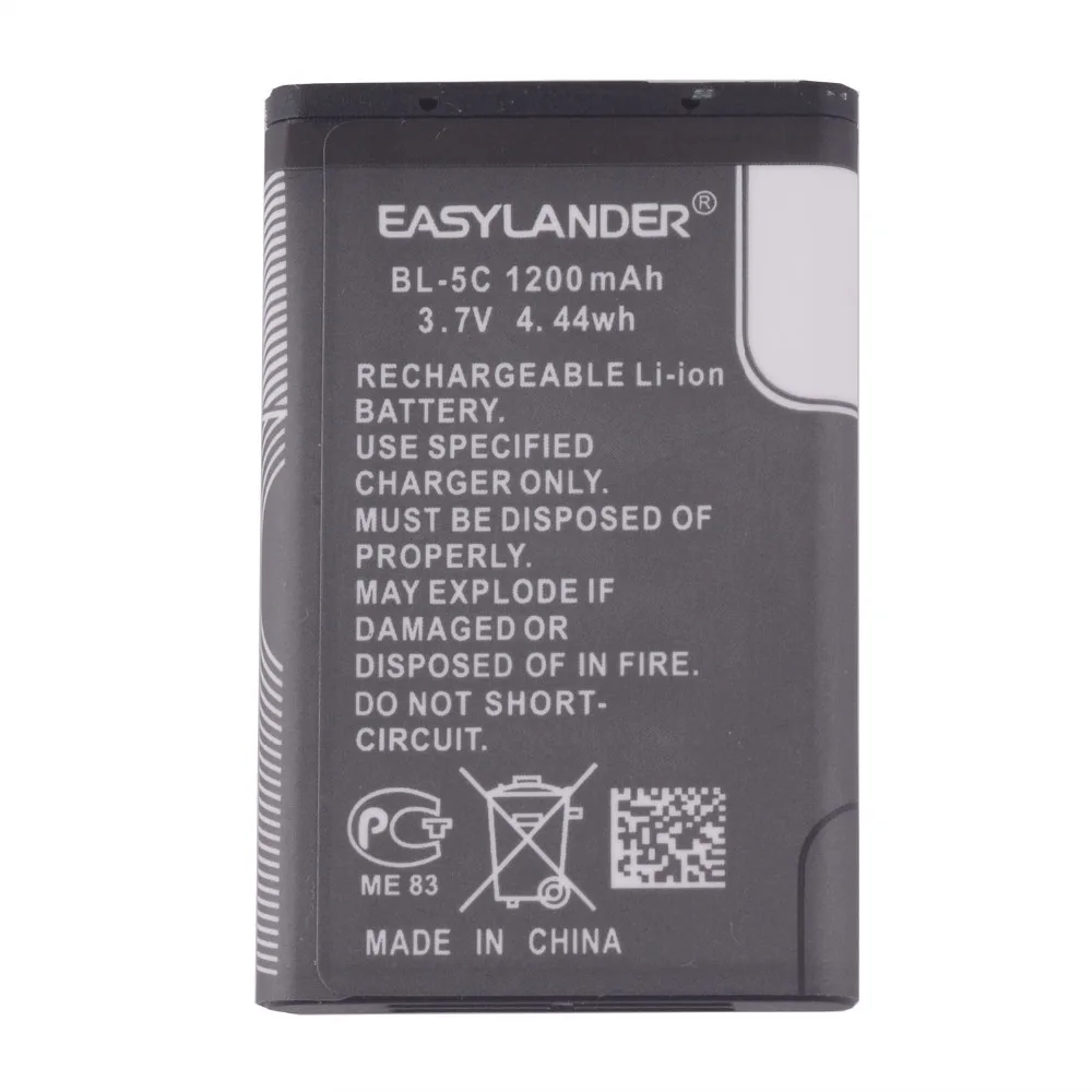 2020 NEW 1200mAh  BL5C BL-5C BL 5C Battery For Nokia 1100 1110 1200 1208 1280 1600 2600 2700 3100 3110 5130 6230 6230i n70 n72