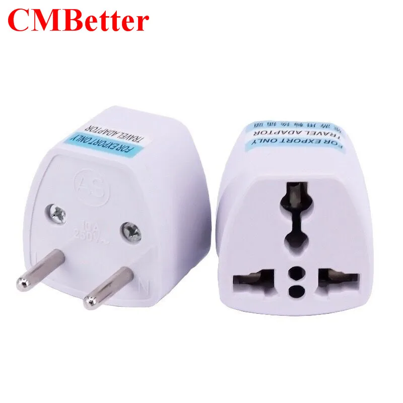 CMBetter Universal EU Plug Adapter European Chinese Power Socket White Travel Converter Conversion Plug