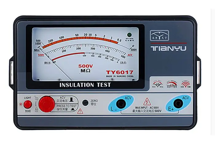 

TY6017 500V insulation resistance meter,analog INSULATION TESTER,0.5-1000M.