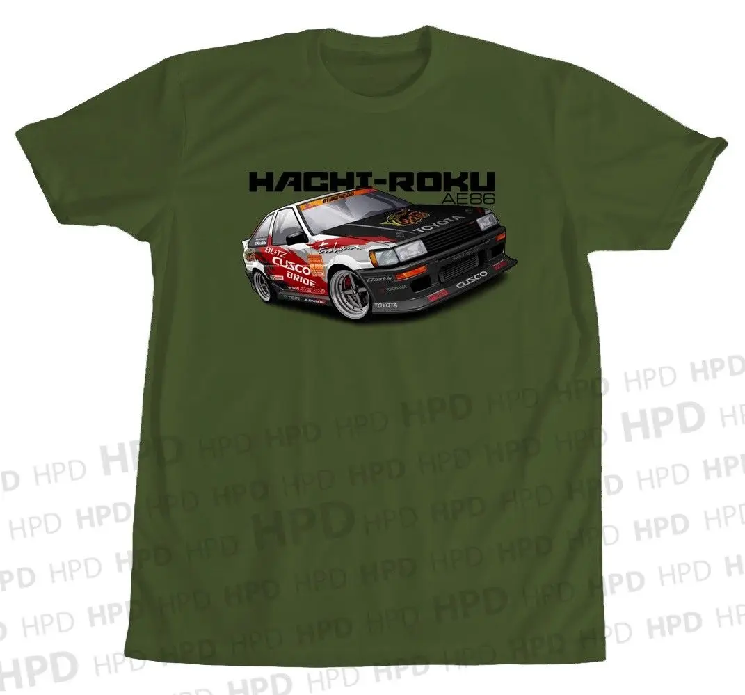 2019 Hot sale Fashion Fusion Japanese Car Hachi-Roku AE86 Graphic T Shirt JDM Drift Hachiroku Japan Tee B Tee shirt