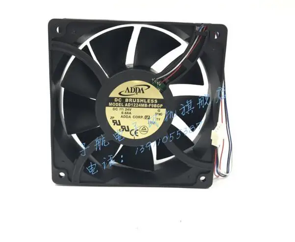 Original ADDA AD1224MB-F9BGP 12038 24V 0.68A four wire PWM fan