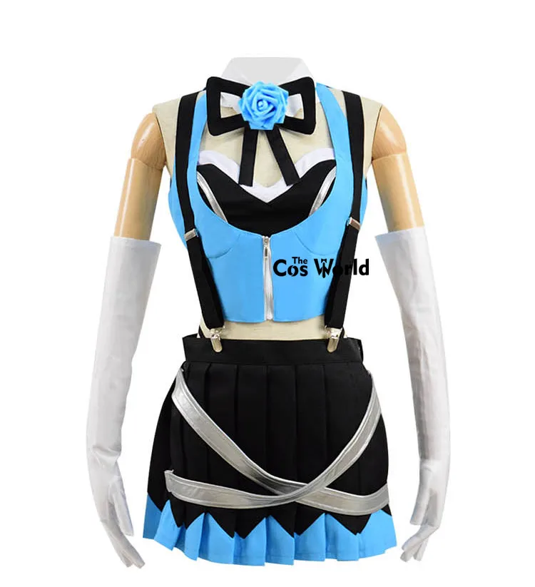 Youtuber Mirai Akari Tube Tops Dress Uniform Outfit Cosplay Costumes