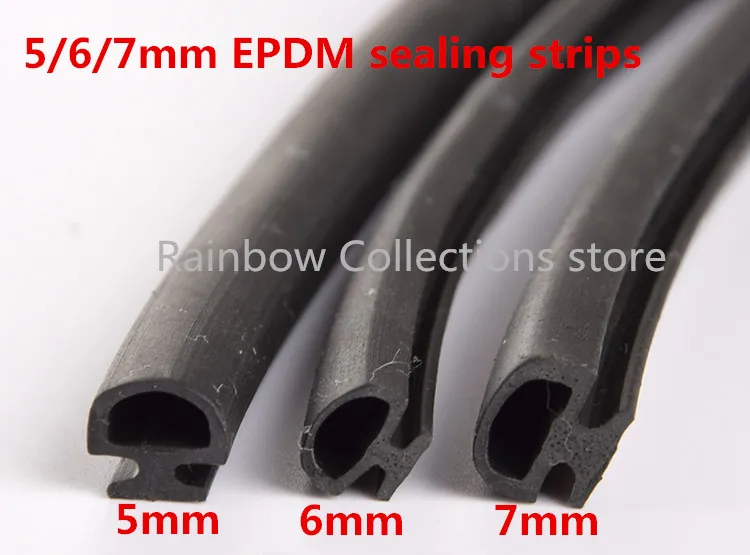 5/6/7 مللي متر EPDM أسفل العرض شرائط عزل جسر باب ألمونيوم/نافذة مختومة شرائط بلاستيكية توفير الطاقة النوافذ والأبواب