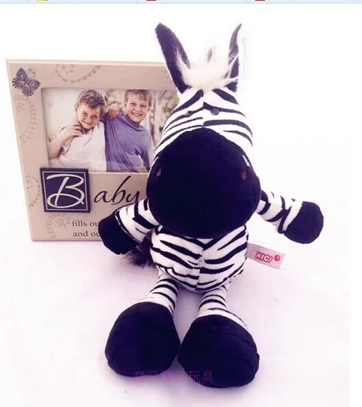 kleine schattige pluche zebra speelgoed cartoon jungle zebra pop zachte schattige zebra pop cadeau ongeveer 25 cm 0489