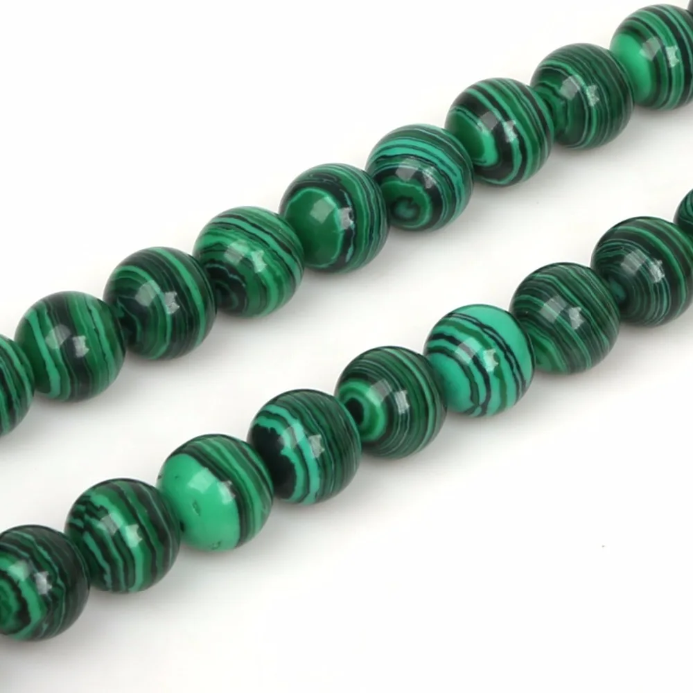 4/6/8/10/12mm Synthesis Round Malachite Beads Nature Stone Beads Jewelry Findings Beads For Jewelry Making Bracelet Necklace DIY