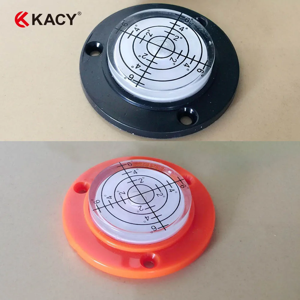 KACY 2pcs 50X9MM 50mm Multipurpose Circular Bullseye Bubble Spirit Level With Mounting Hole