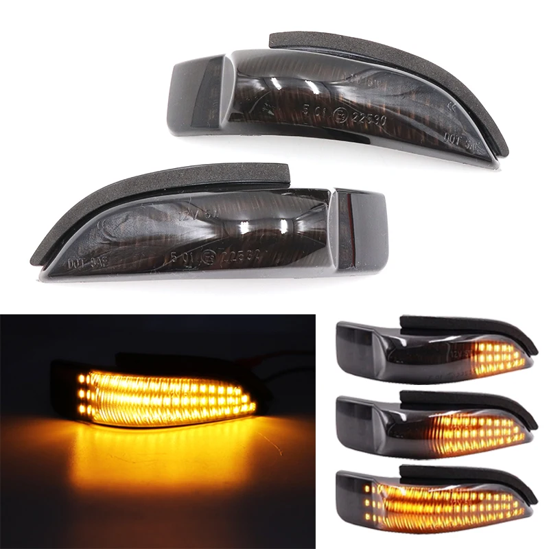 2x Amber Dynamic Flowing LED Rearview Mirror Turn Signal Indicator Light For Toyota Corolla Camry Prius C Avalon RAV4