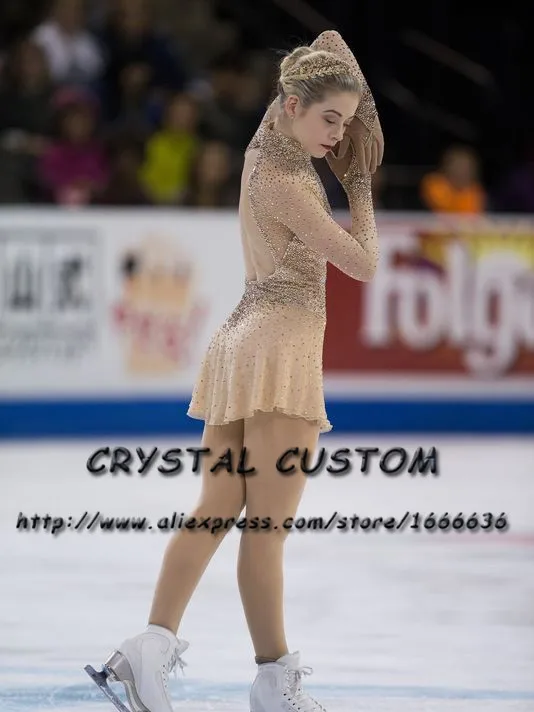 Custom Girls Figure Skating Dresses Graceful New Brand Ice Skating Dresses For Competition DR4376