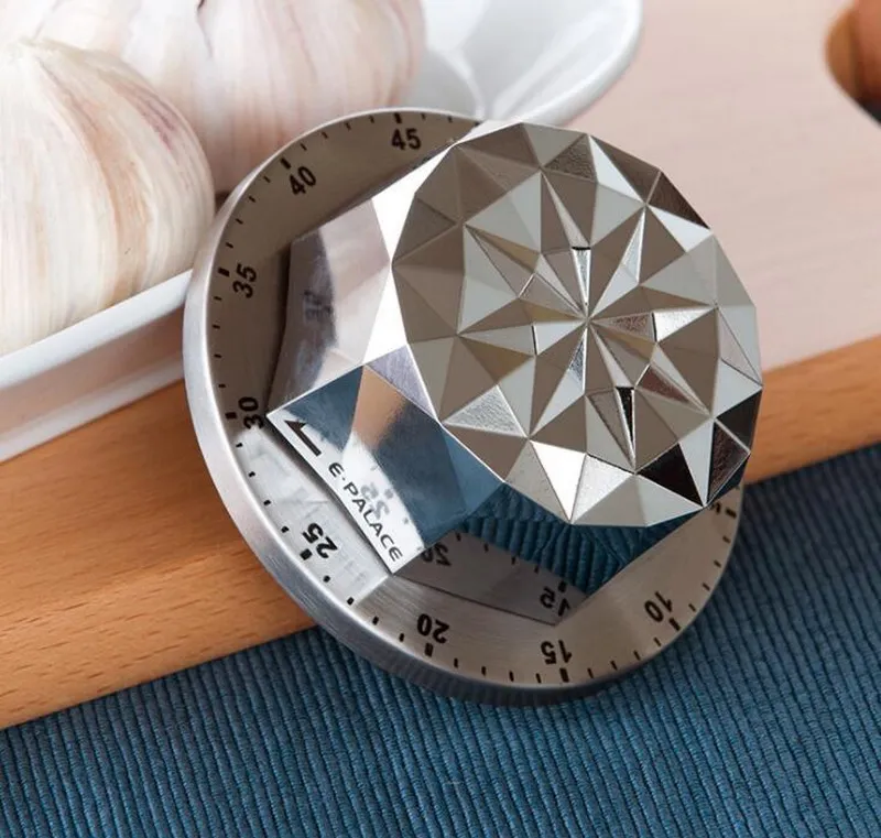 Kitchen timer creative time reminder mechanical timer baking alarm clock stainless steel magnetic countdown timer