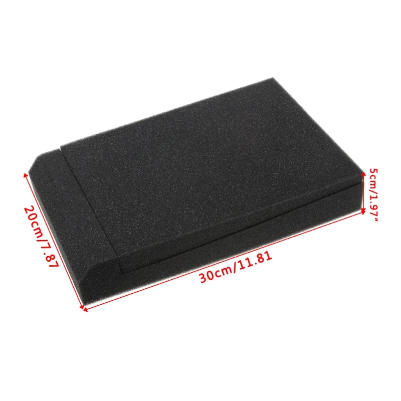 2 Pcs Sponge Studio Speaker Acoustic Isolation Foam Isolator Pads 19QB