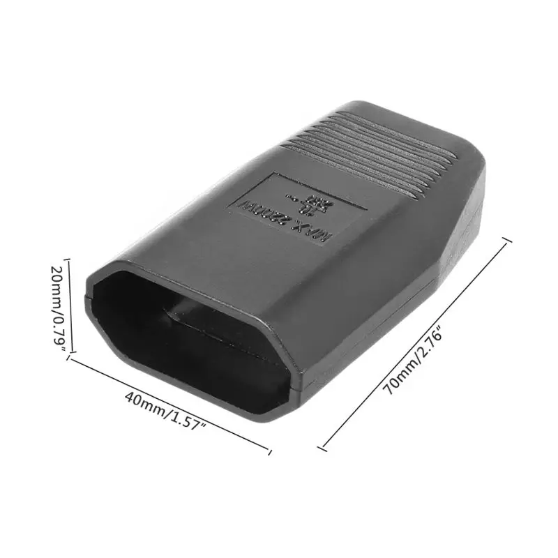 1pc European Standard Female Hole Socket Two-pole Power Extension Cord Plug Outlet