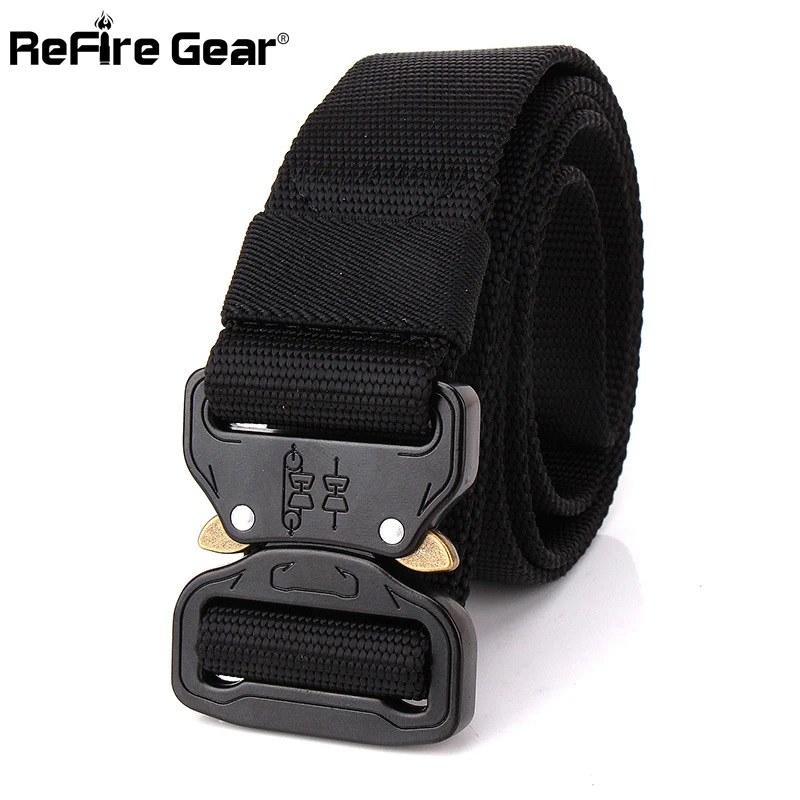 US Army SWAT Combat Tactical Belt Men Thicken Metal Buckle Nylon Military Belts Heavy Duty Molle Carry Survival Waist Belt 3.8cm