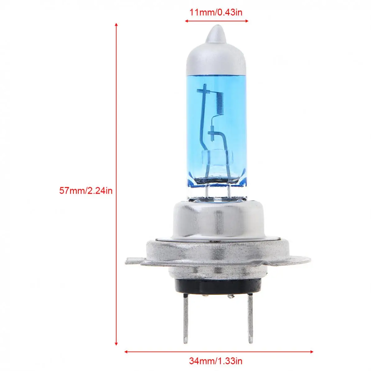 

2pcs 12V H7 55W 6000K Universal White Light Super Bright Car Xenon Halogen Lamp Auto Front Headlight Fog Bulb