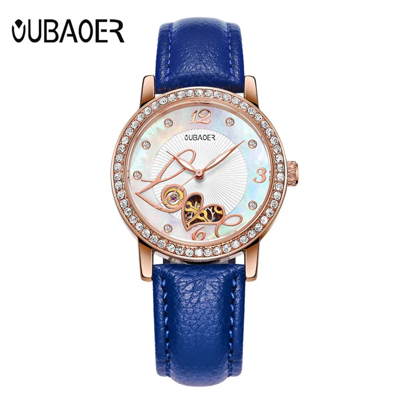 

OUBAOER 2017 Dress Automatic Watch Women Watches Ladies Famous Brand Wrist Watch Female Clock Montre Femme Relogio Feminino