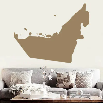 

The United Arab Emirates Map Earth Country wall vinyl sticker custom made home decoration fashion design