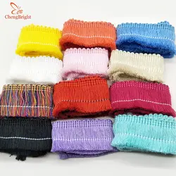 CHENGBRIGHT 1 Yard 2.5CM width Lace Fringe Trim Tassel Fringe Trimming For Diy Latin Dress Stage Clothes Accessories Lace Ribbon