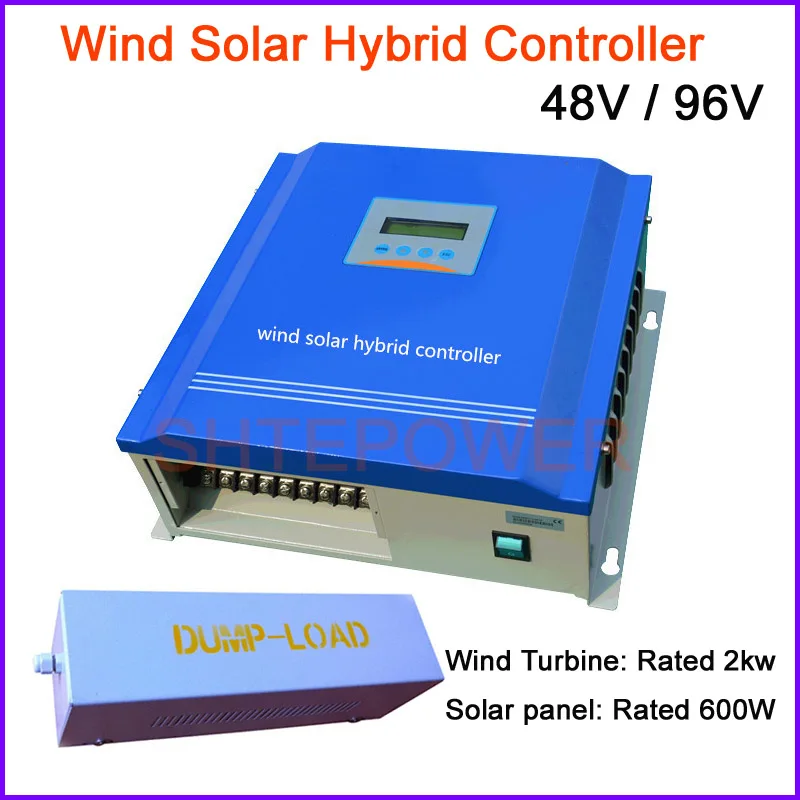 48v 96v 2000w 2kw Wind Solar Hybrid Controller With Dump Load, PWM controller with dump   load resistor