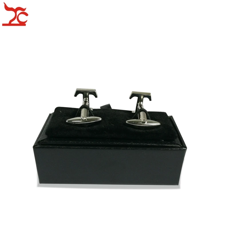 Quality Mens Cufflinks Package Casket Black Leather Cufflinks Jewelry Storage Organizer Gift Box Case Holder 8X4X3Cm